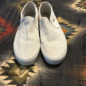 Vans White Slip-On Sneakers